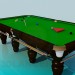 Modelo 3d Mesa de bilhar - preview