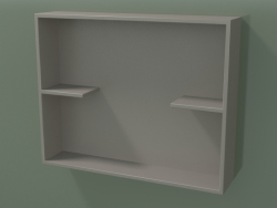 Boîte ouverte avec étagères (90U31002, Argile C37, L 60, P 12, H 48 cm)