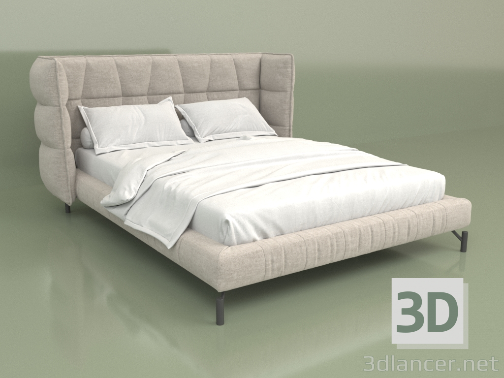 3D Modell Soho Bett 2000x1600 - Vorschau