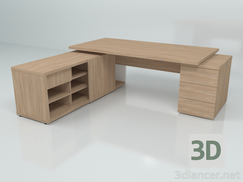3D modeli Çalışma masası Mito MIT2KD (2297x2080) - önizleme