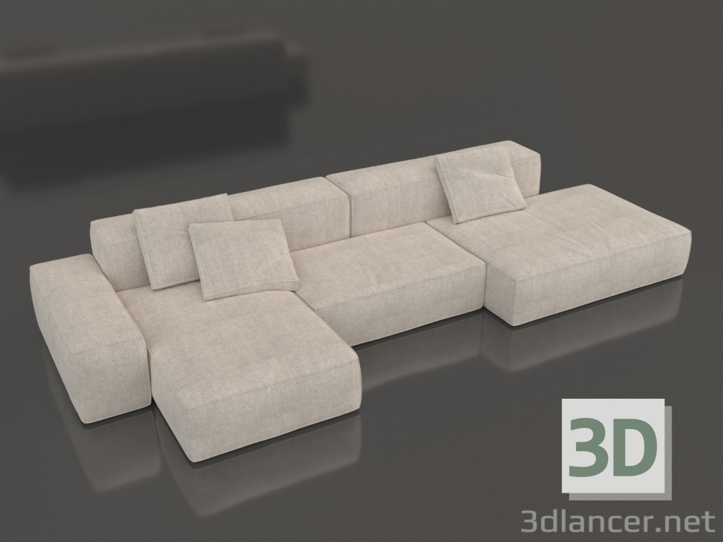 modèle 3D Canapé modulable BOCA NAVI - preview