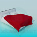 3d model Bed with a coverlet - preview