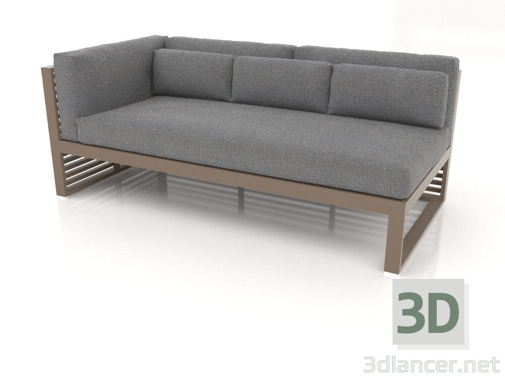 modèle 3D Canapé modulable, section 1 gauche (Bronze) - preview