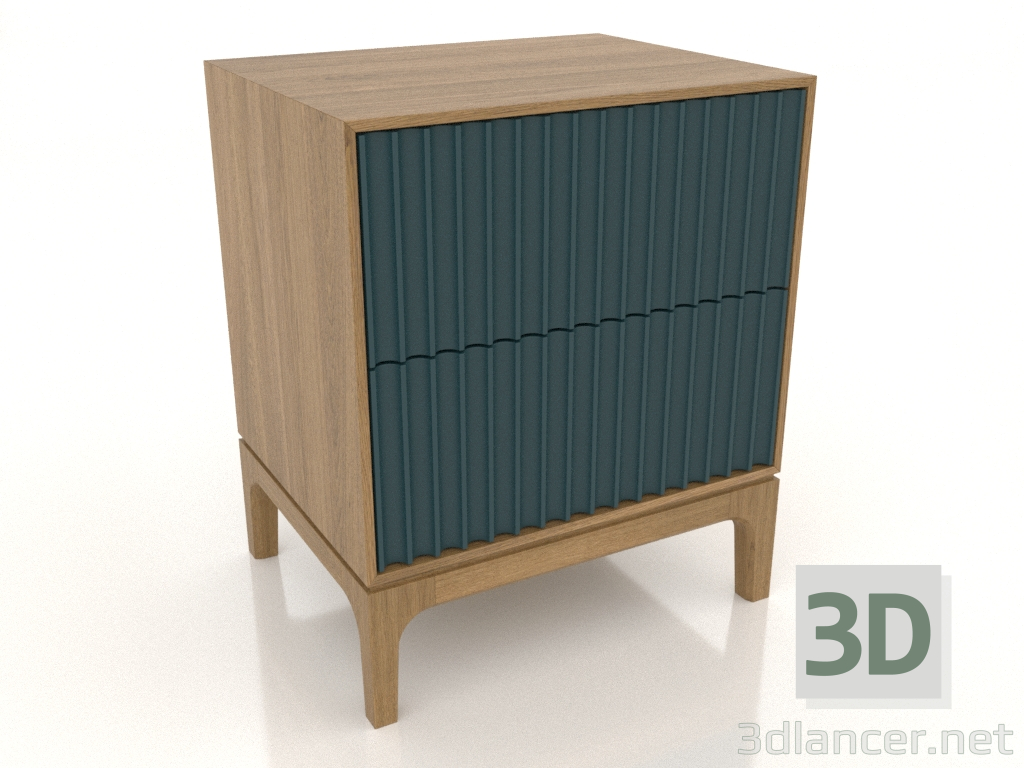 modèle 3D Table de chevet FARGO 2 tiroirs avec façades fraisées (vague de mer, chêne naturel, option 2) - preview modèle 3D Table de chevet FARGO 2 tiroirs avec façades fraisées (vague de mer, chêne naturel, option 2) - preview