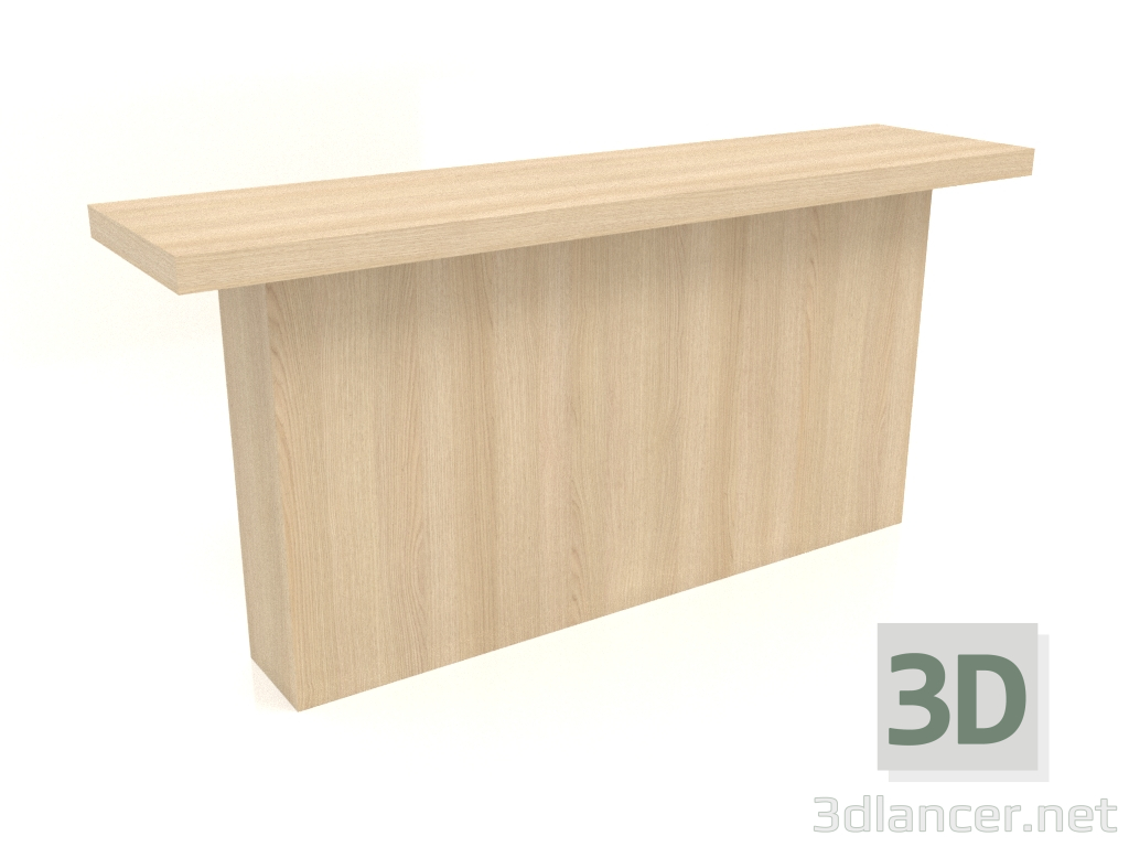 3D Modell Konsolentisch KT 10 (1600x400x750, Holz weiß) - Vorschau