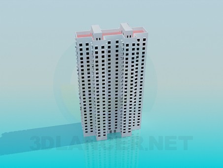 3d model Multistorey apartment house - preview 3d model Multistorey apartment house - preview
