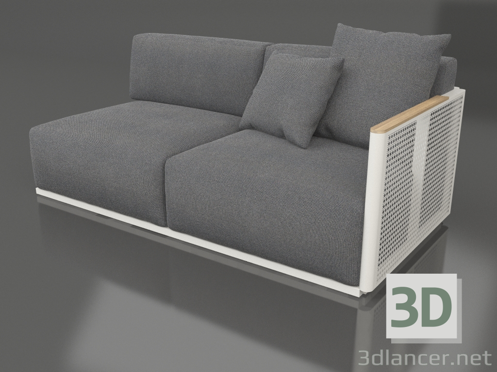 modello 3D Modulo divano sezione 1 destra (Grigio agata) - anteprima