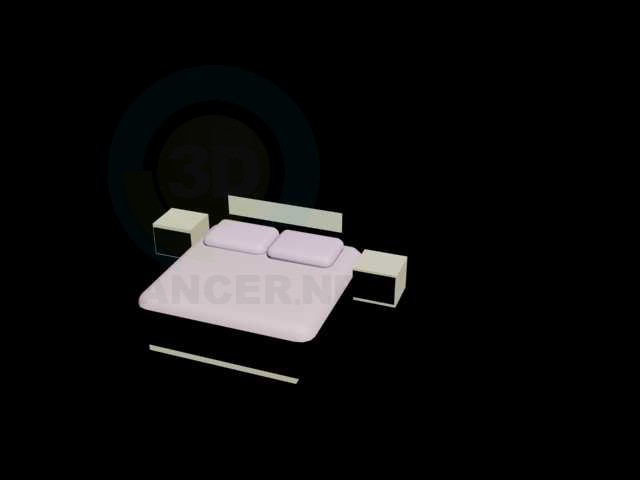 modelo 3D cama - escuchar modelo 3D cama - escuchar