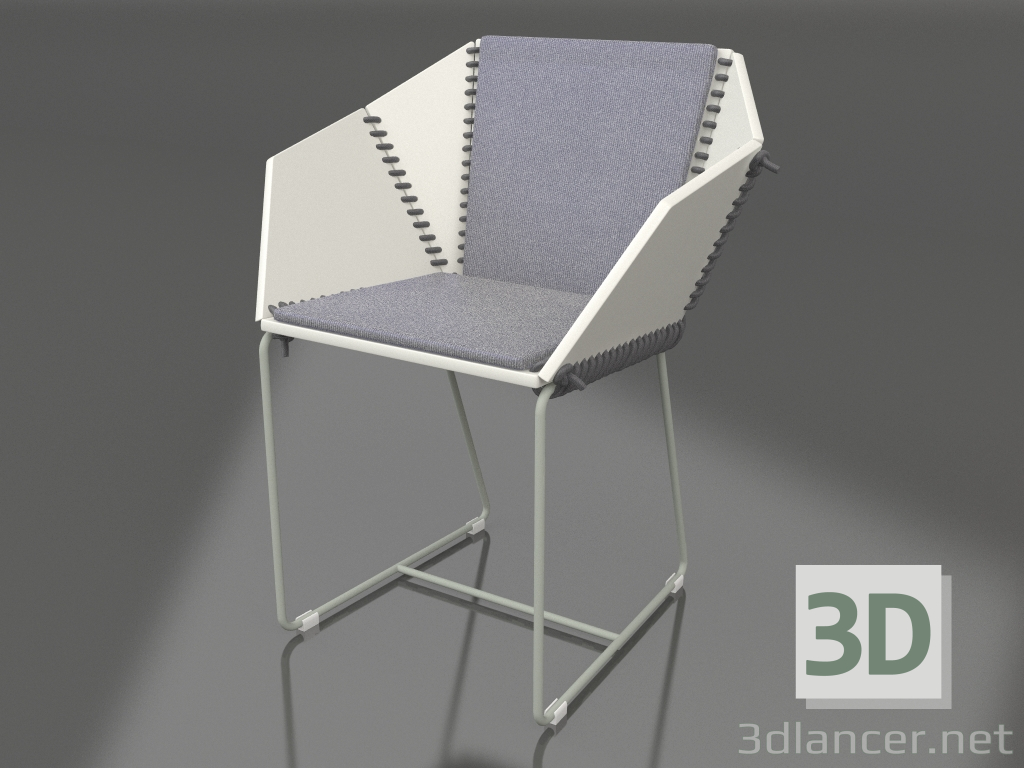 3D modeli Yemek sandalyesi (Çimento grisi) - önizleme