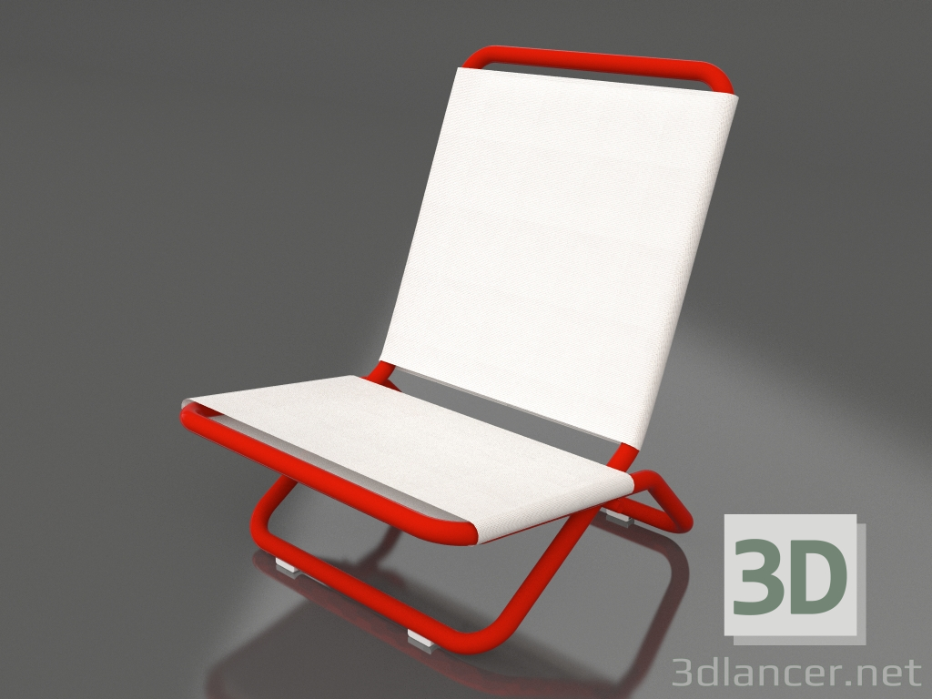 modello 3D Sedia (rossa) - anteprima