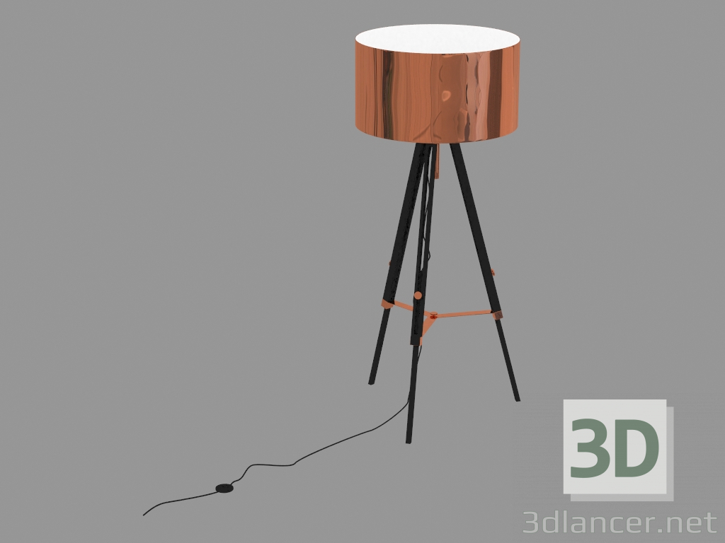 Modelo 3d Cilindro de lâmpada de assoalho - preview