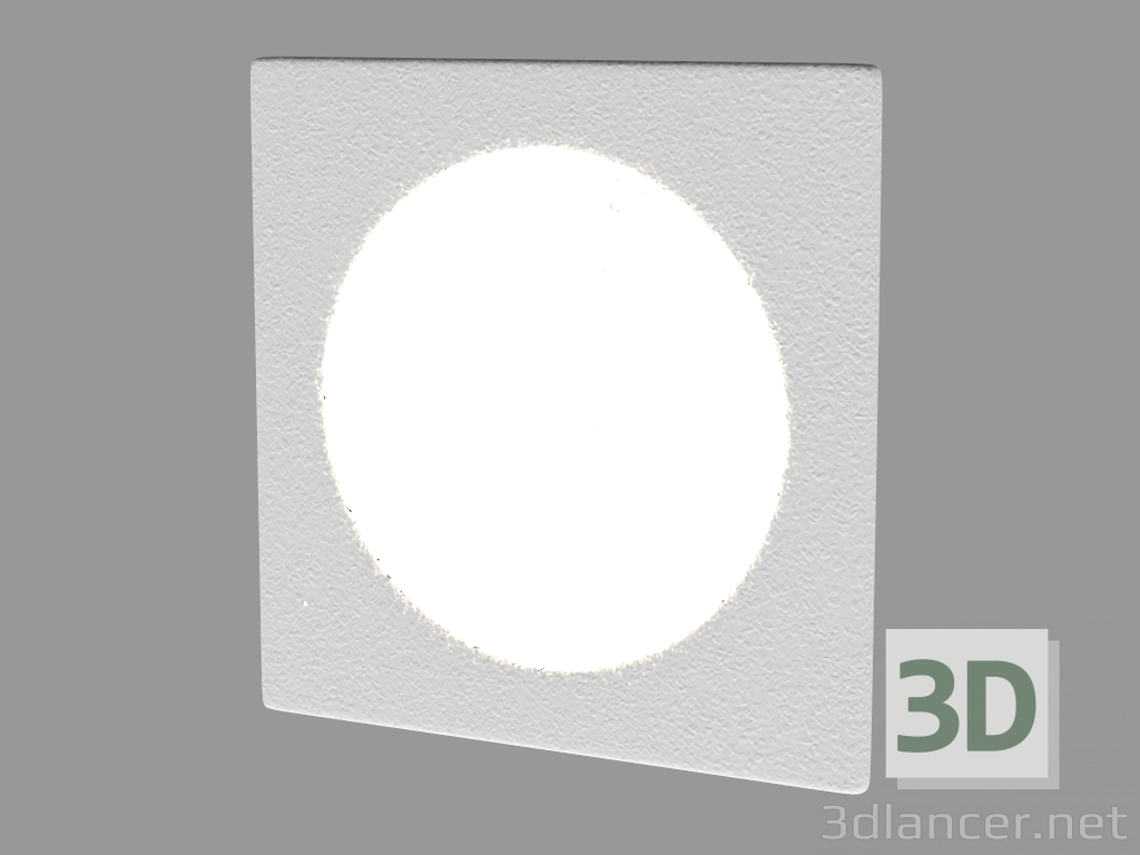 Modelo 3d Recessed LED luminária de parede (DL18427 11WW-SQ Branco) - preview