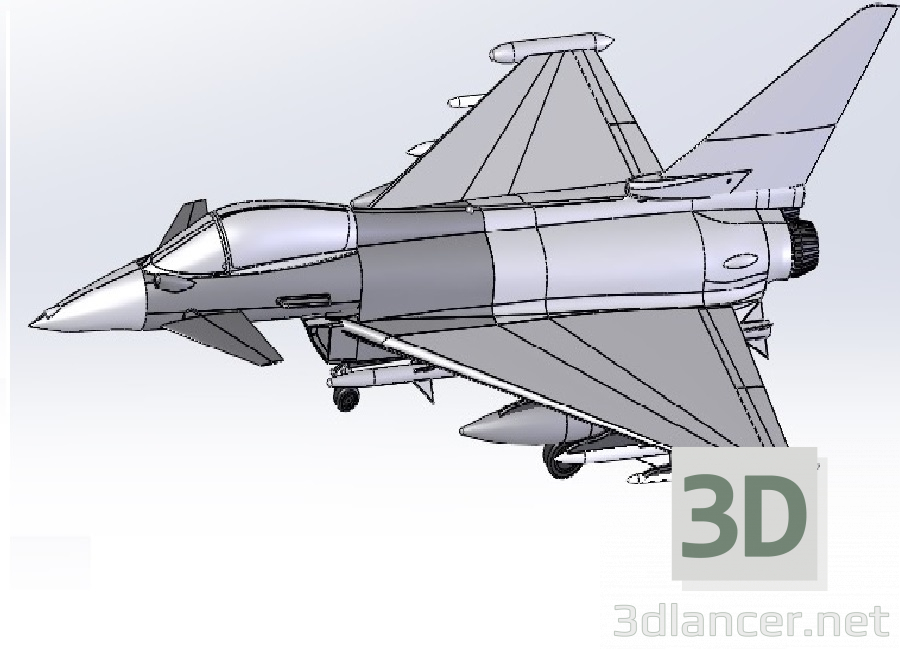 3d модель Eurofighter Typhoon FGR4 он же EF2000 – превью