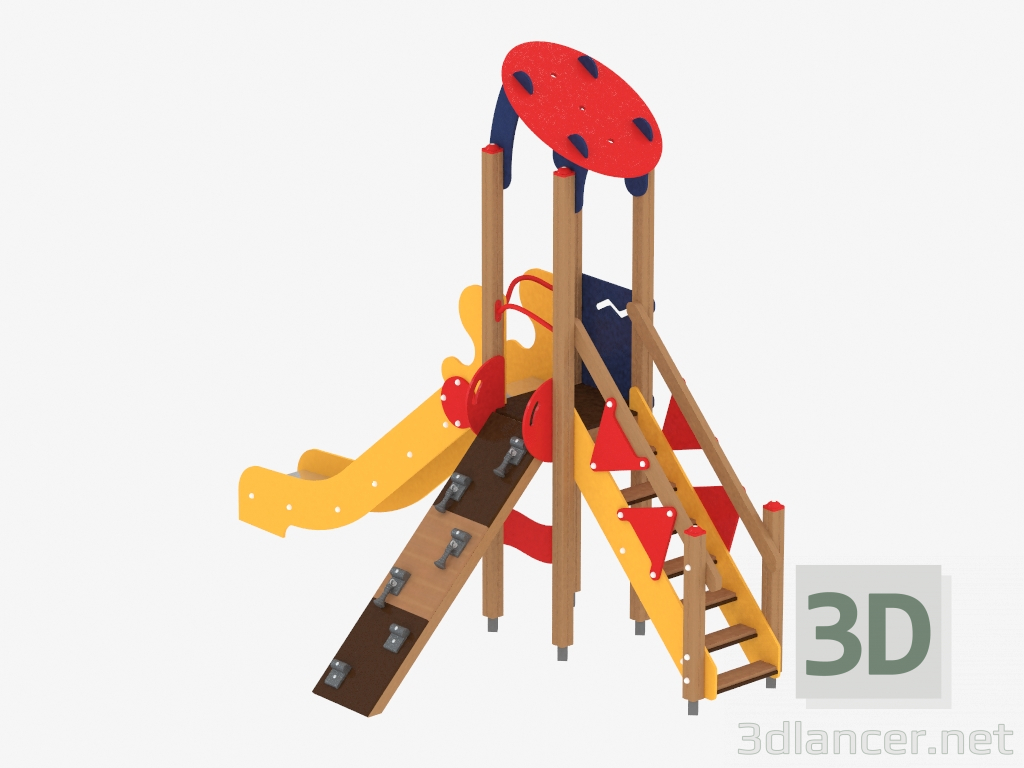3d model Children's play complex (1110) - preview