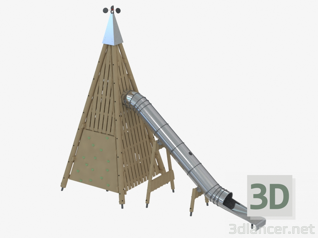 3d модель Детский игровой комплекс Пирамида (SL1102) – превью