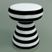 3d модель Столик приставний, оттоманка, вуличний InOut (44, White Ceramic With Black Stripes) – превью