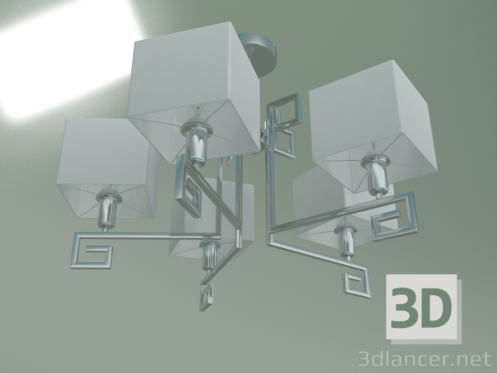 modello 3D Lampadario a soffitto Alma 60115-5 (cromo) - anteprima