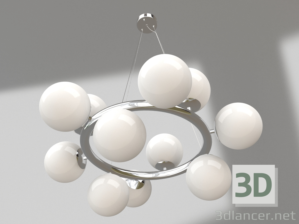 modèle 3D Lustre Sida chromé (07508-12.02) - preview