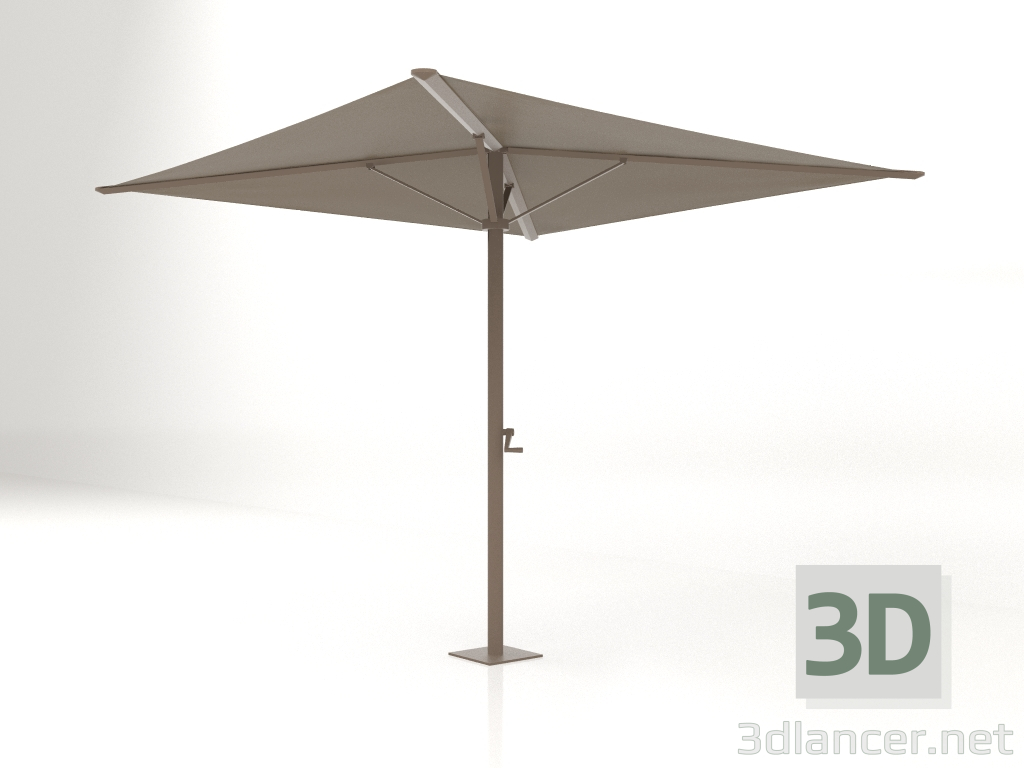 3d model Paraguas plegable con base pequeña (Bronce) - vista previa