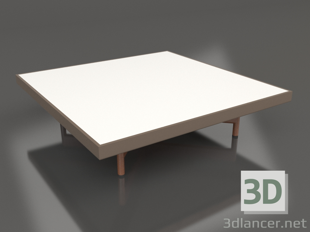 modello 3D Tavolino quadrato (Bronzo, DEKTON Zenith) - anteprima