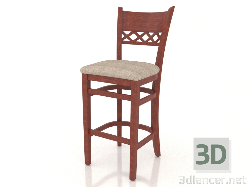 3d model Taburete de bar Edimburgo (Cognac) - vista previa