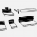 3d Стеклопакет, подоконник, комплектующие модель купить - ракурс