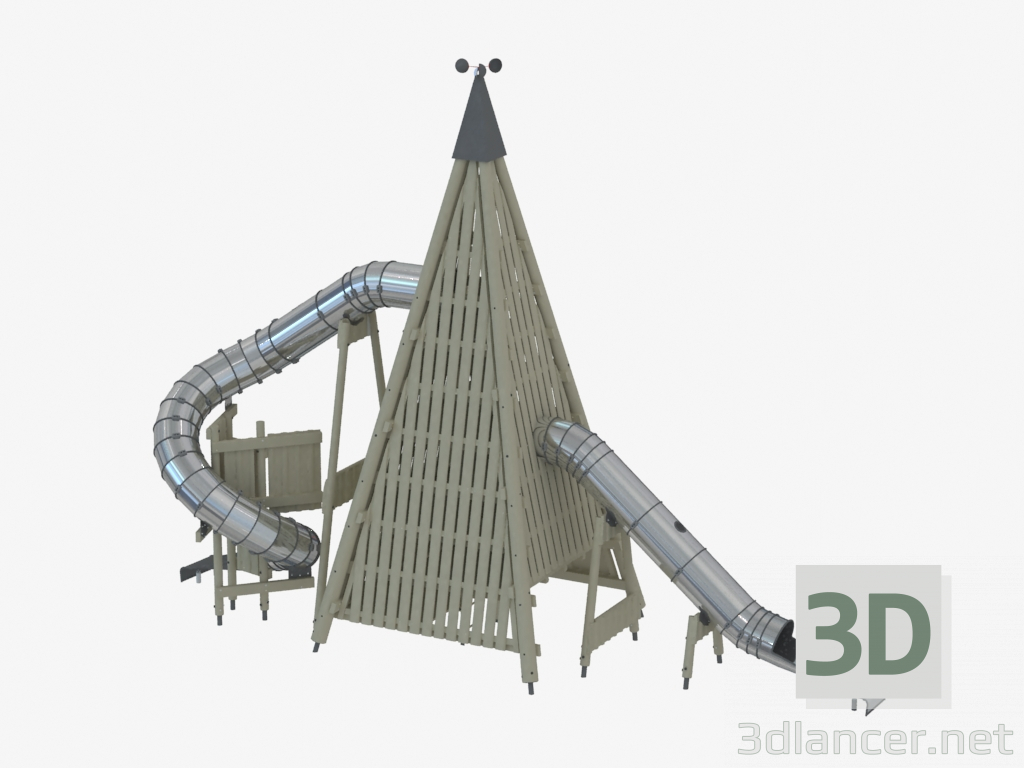 3D modeli Çocuk oyun kompleksi Piramidi (SL1103) - önizleme