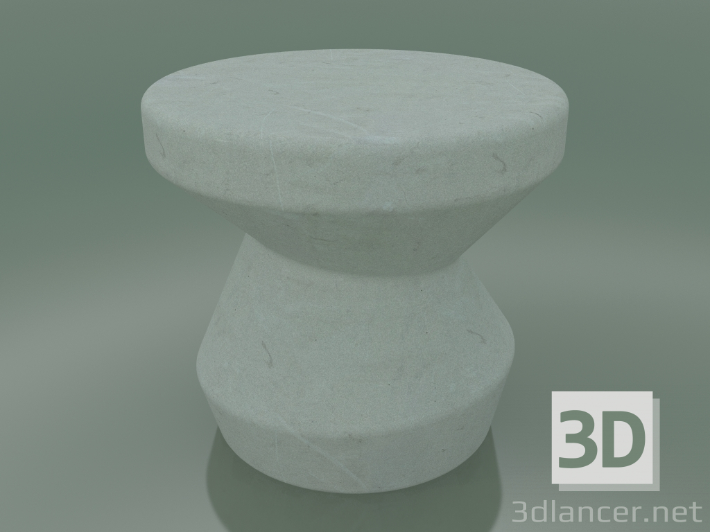 3d model Mesa auxiliar, taburete InOut (47, cerámica blanca) - vista previa
