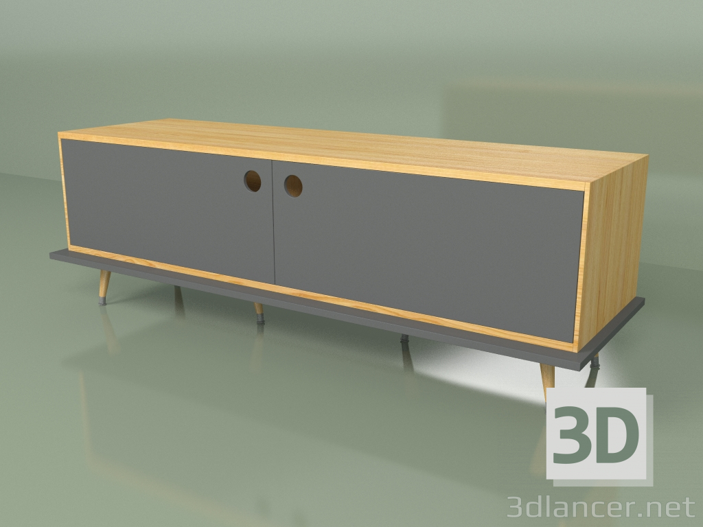 modèle 3D Armoire Woodi (gris foncé) - preview