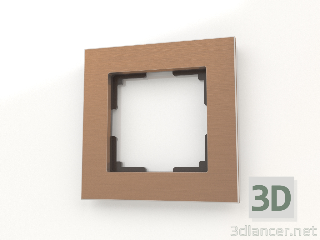 3d model Frame for 1 post (brown aluminium) - preview