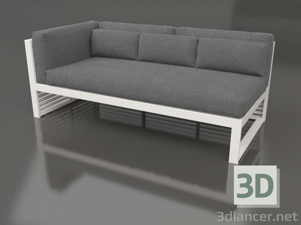 modèle 3D Canapé modulable section 1 gauche (Gris agate) - preview