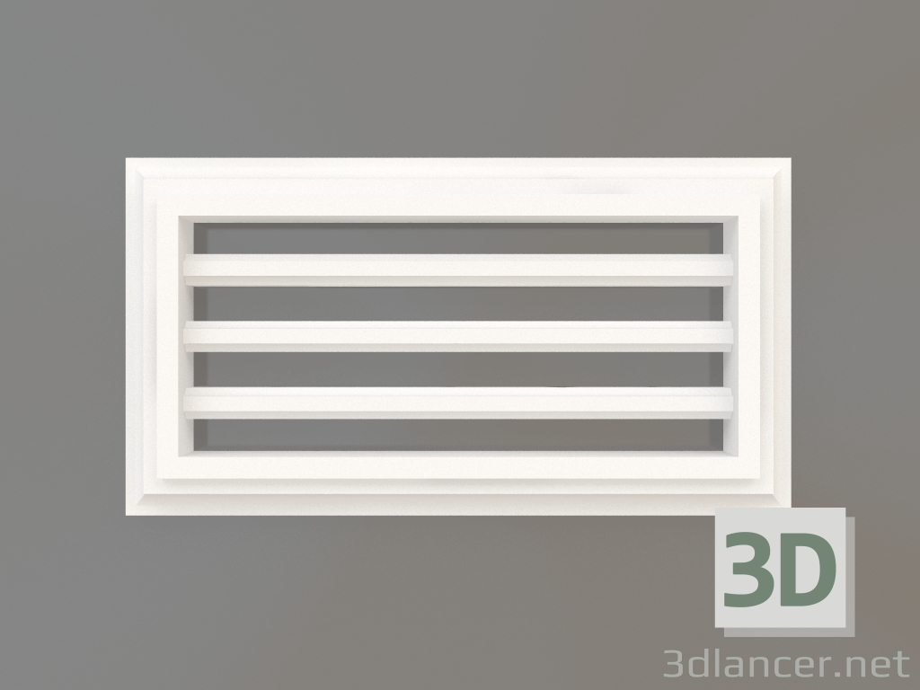 3d model Gypsum ventilation grills VR 021 (86x160x14) - preview