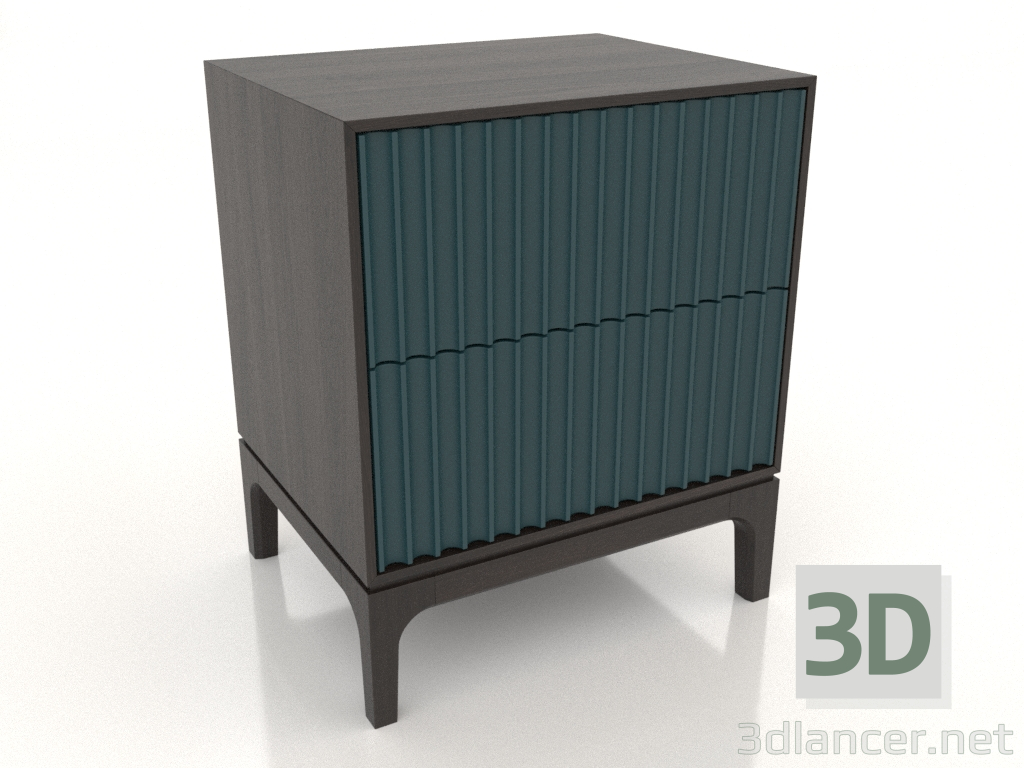modèle 3D Table de chevet FARGO 2 tiroirs avec façades fraisées (vague de mer, chêne wengé, option 2) - preview modèle 3D Table de chevet FARGO 2 tiroirs avec façades fraisées (vague de mer, chêne wengé, option 2) - preview
