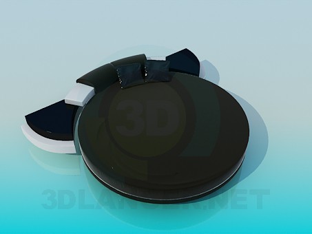 modèle 3D Lit rond - preview