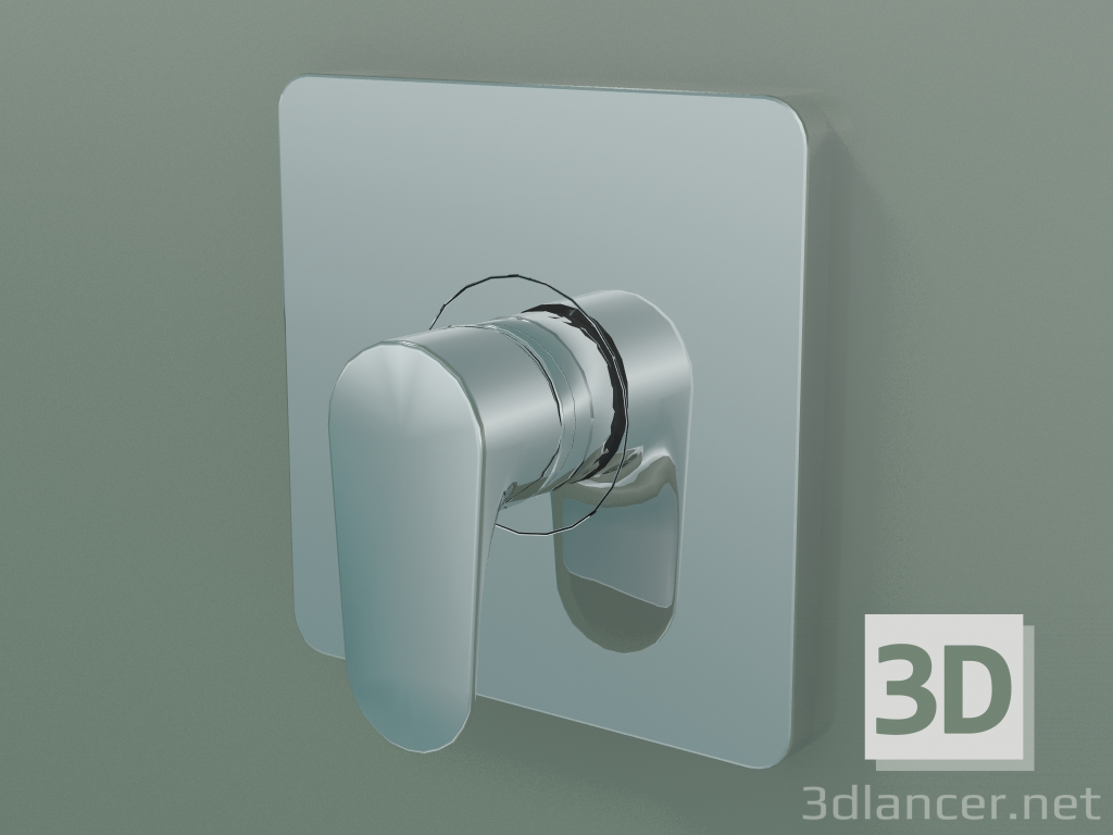 3D modeli Ankastre montaj için duş bataryası (34625000) - önizleme
