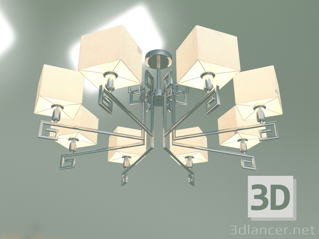 3D Modell Deckenleuchter Alma 60115-8 (Chrom) - Vorschau