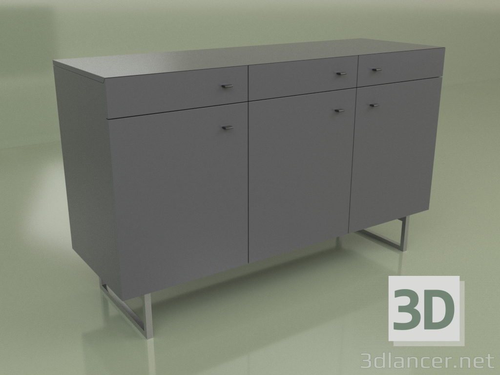 3d model Chest of drawers Lf 230 (Anthracite) - preview