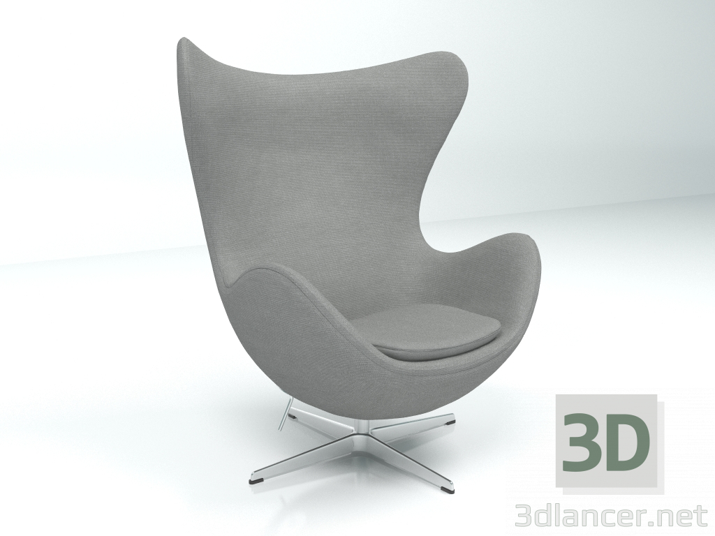 modèle 3D Fauteuil Oeuf (gris) - preview