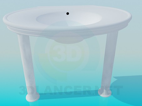 modèle 3D Laver sur colonnes - preview