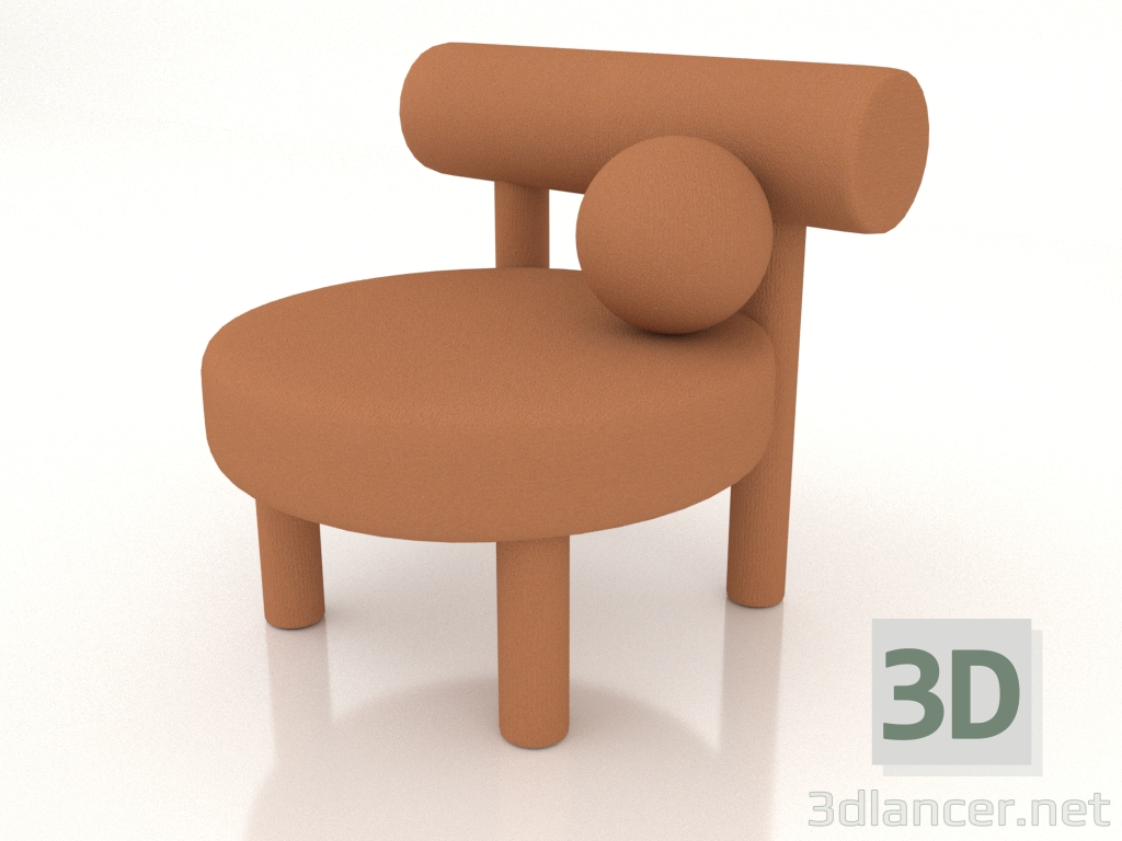 modèle 3D Chaise basse Gropius CS1 (orange) - preview