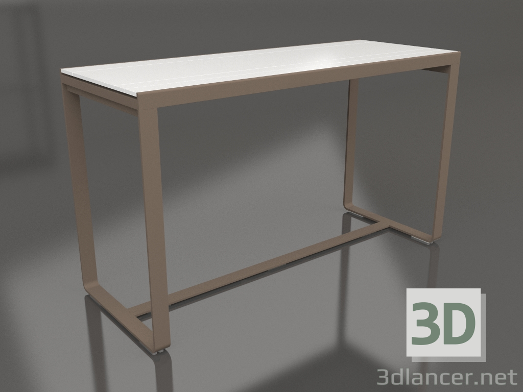 modèle 3D Table de bar 180 (Polyéthylène blanc, Bronze) - preview