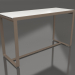 modèle 3D Table de bar 180 (Polyéthylène blanc, Bronze) - preview
