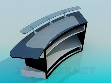 modelo 3D Recepcionista - escuchar modelo 3D Recepcionista - escuchar