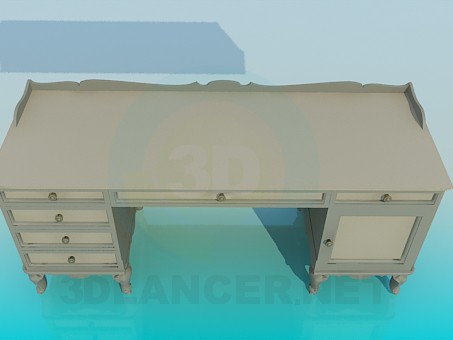 modelo 3D Escritorio y estantería en el conjunto de - escuchar modelo 3D Escritorio y estantería en el conjunto de - escuchar
