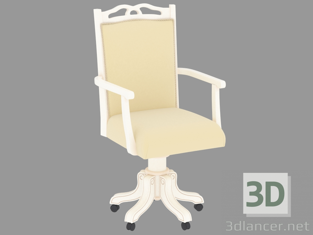 3D modeli Tekerlekli sandalye KP 303 (beyaz patinajlı, 58x56 H108) - önizleme