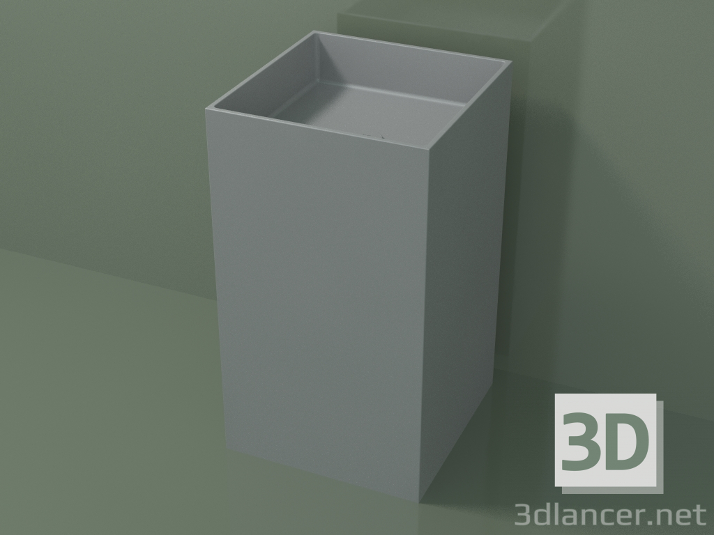 modèle 3D Lavabo sur pied (03UN26301, Gris argenté C35, L 48, P 50, H 85 cm) - preview