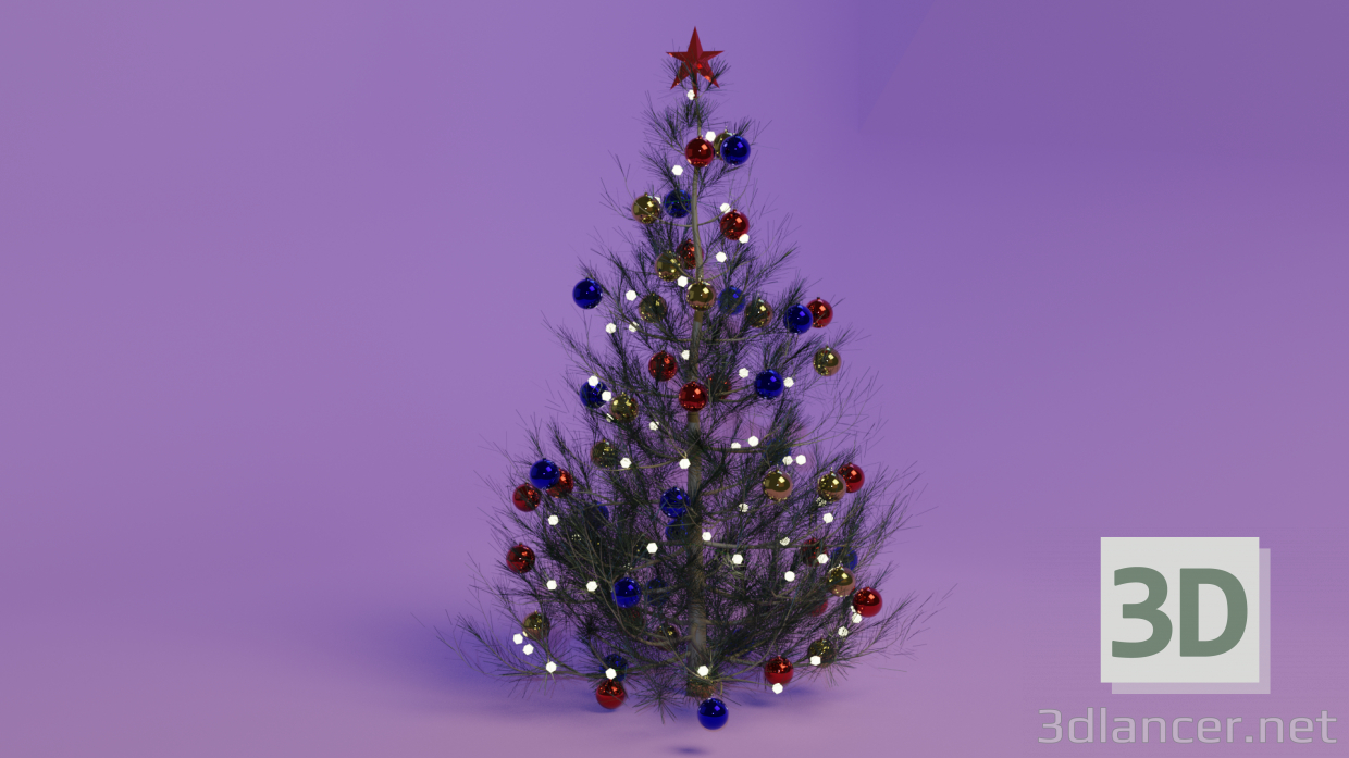 3d Christmas tree model buy - render