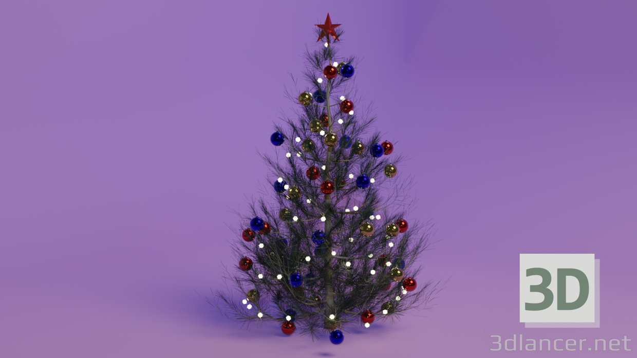 Weihnachtsbaum 3D-Modell kaufen - Rendern