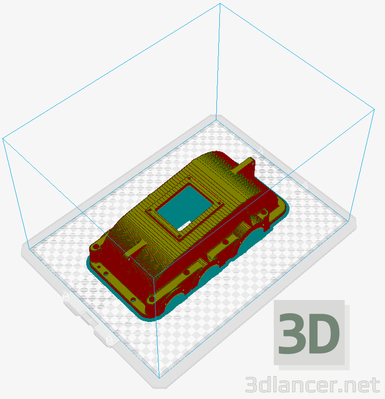 3D Silindirik iki kademeli dişli kutusunun muhafazası modeli satın - render