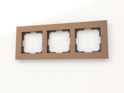 Frame for 3 posts (brown aluminium)